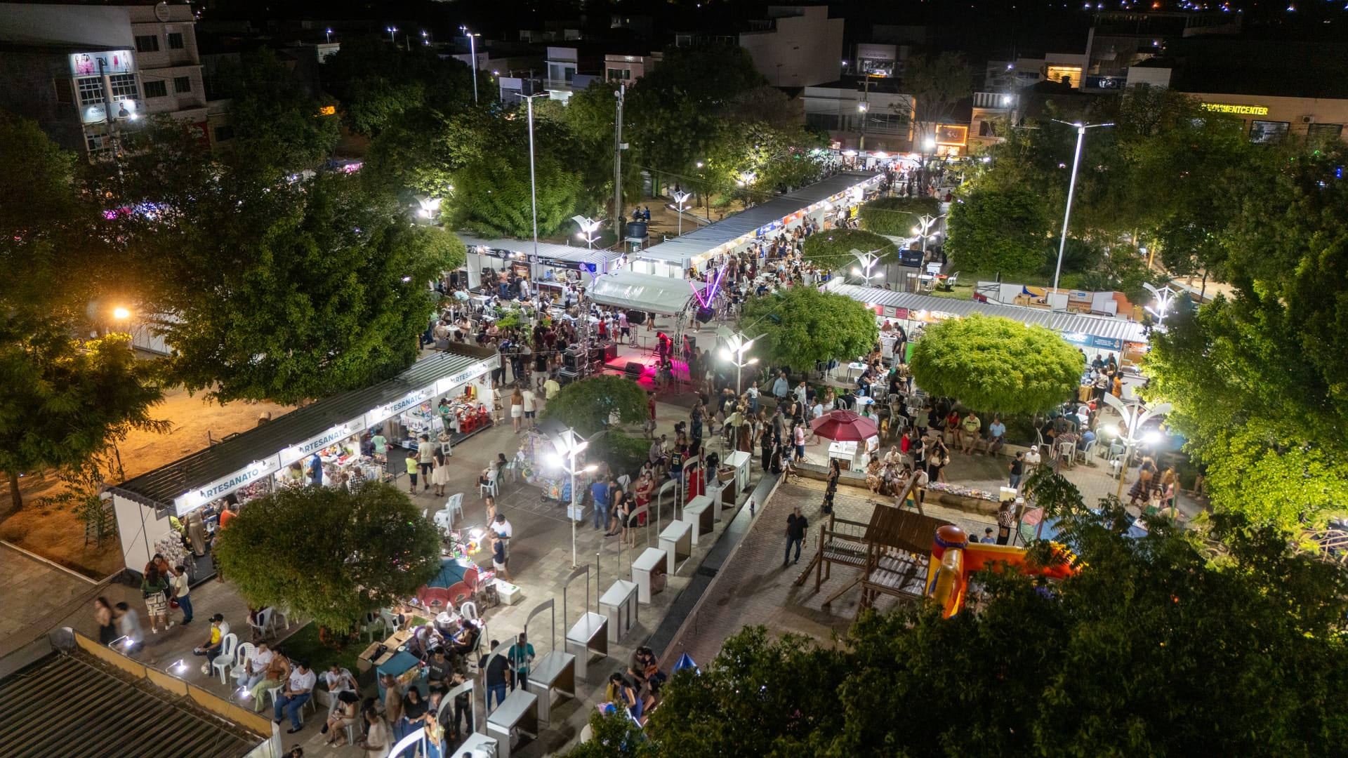 Vista da Feira do Empreendedor de Afogados da Ingazeira